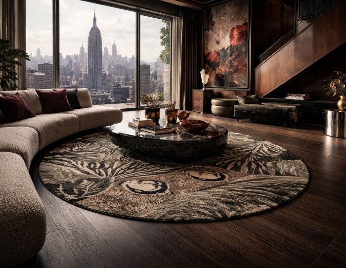 Tropical round rugs